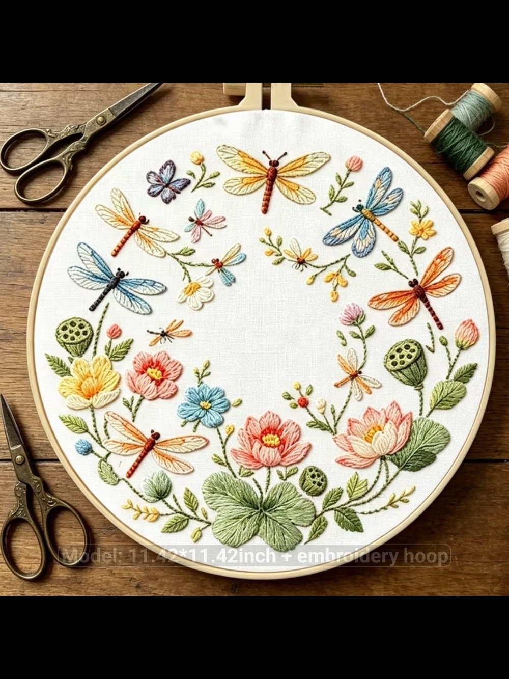 FIREFLY Embroidery Hoop with Fabric Guide SET